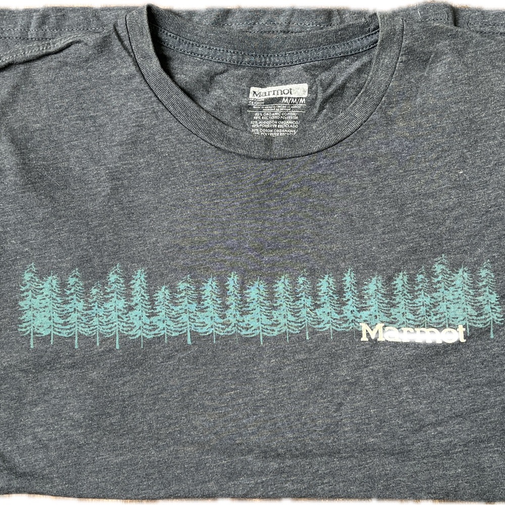 Marmot men’s medium blue treeline shirt